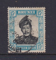 BRUNEI - 1952 Sultan Omar Ali Saifuddin Watermark Multiple Script CA 15c Used As Scan - Brunei (...-1984)