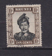 BRUNEI - 1952 Sultan Omar Ali Saifuddin Watermark Multiple Script CA 10c Used As Scan - Brunei (...-1984)