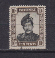 BRUNEI - 1952 Sultan Omar Ali Saifuddin Watermark Multiple Script CA 10c Used As Scan - Brunei (...-1984)