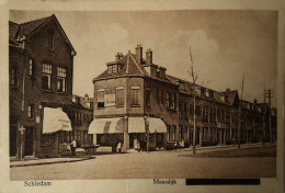 Schiedam // Maasdijk (Winkel Met Gevel Reklame Badhuis) 1924 Lichte Vouw - Schiedam