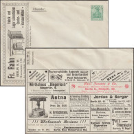 Allemagne 1905. Enveloppe Annonces. Photographie, Vendeur De Timbres, Etna Cuisson Au Pétrole, Champagne Mumm - Volcanos