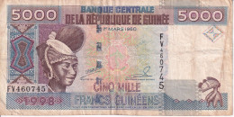 BILLETE DE GUINEA DE 5000 FRANCS DEL AÑO 1998  (BANKNOTE) - Guinée