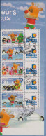 Bande Issue Feuillet F3853 Meilleurs Vœux Renne Manchots Cadeaux Oblitérés 29.3.07 Timbres 3853A 3854A 3855A 3856A 3857A - Gebraucht