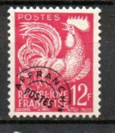 Préoblitéré Yvert N° 111, Type Coq Gaulois 12f * - 1953-1960