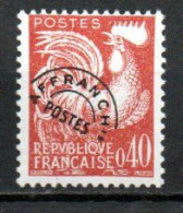 Préoblitéré Yvert N° 121, Type Coq Gaulois 0,40 ** - 1953-1960