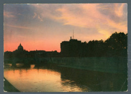 °°° Cartolina - Roma N. 1457 Tramonto A Castel Sant'angelo Viaggiata °°° - Castel Sant'Angelo