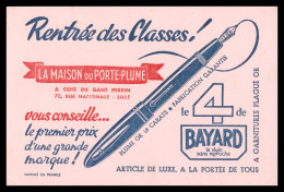 * Buvard - LE 4 DE BAYARD - MAISON DU PORTE PLUME - LILLE - 78, Rue Nationale - STYLO - RENTREE DES CLASSES - Papelería