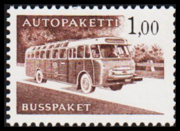1963-1980. FINLAND. Mail Bus. 1,00 Mk. AUTOPAKETTI - BUSSPAKET Never Hinged. Lumogen Paper... (Michel AP 13y) - JF535633 - Colis Par Autobus