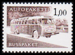 1963-1980. FINLAND. Mail Bus. 1,00 Mk. AUTOPAKETTI - BUSSPAKET Never Hinged. Lumogen Paper... (Michel AP 13y) - JF535636 - Pakjes Per Postbus