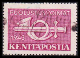 1943. FINLAND. KENTTÄPOSTA 1943 With Interesting Linecancel.  (Michel 3) - JF535652 - Militari