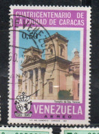 VENEZUELA 1967 AIR POST MAIL AIRMAIL CARACAS TOWN 400th ANNIVERSARY ST. THERESA'S CHURCH 50cUSED USATO OBLITERE' - Venezuela