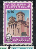 VENEZUELA 1967 AIR POST MAIL AIRMAIL CARACAS TOWN 400th ANNIVERSARY ST. THERESA'S CHURCH 50cUSED USATO OBLITERE' - Venezuela