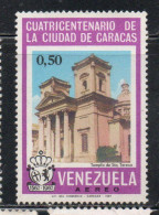 VENEZUELA 1967 AIR POST MAIL AIRMAIL CARACAS TOWN 400th ANNIVERSARY ST. THERESA'S CHURCH 50cUSED USATO OBLITERE' - Venezuela