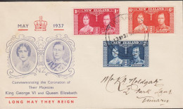 1937. New Zealand. Georg VI Coronation Complete Set On Small FDC With Beautiful Cachet Ca... (MICHEL 323-234) - JF535722 - Covers & Documents