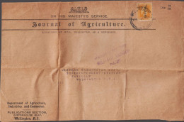 1918. New Zealand. OFFICIAL - Georg V 2 D On Large Censored Official Envelope (folds, O... (MICHEL DIENST 24) - JF535727 - Oficiales