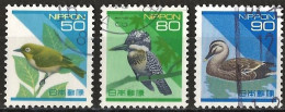 Japan 1994 - Mi 2200A/02A - YT 2079/81 ( Birds ) Complete Set - Usati