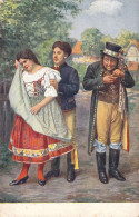Illustration Non Signée - Couple En Tenue Folklorique - Prodana Nevesta - Carte Postale Ancienne - Ohne Zuordnung