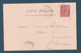 France - YT N° 116 - Type 2 - Sur Carte Postale - Oblitérés