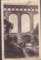 France CPA Roquefavour L'Aqueduc Edit. Blanc Bahnpost Ambulant ROGNAC á AIX 1933 MONTE CARLO Semeuse (2 Scans) - Roquefavour