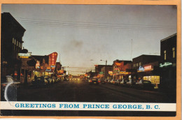 Prince George BC Canada Old Postcard - Prince George