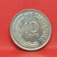 10 Cents 1971 - SUP - Pièce De Monnaie Singapour - Article N°6448 - Singapour