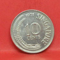 10 Cents 1971 - SUP - Pièce De Monnaie Singapour - Article N°6448 - Singapur
