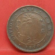 1 Cent 1870 - B - Pièce De Monnaie Sri Lanka - Article N°6456 - Sri Lanka