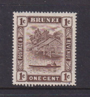 BRUNEI - 1947-51 Brunei River 1c Watermark Mult, Script CA Hinged Mint - Brunei (...-1984)