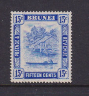 BRUNEI - 1947-51 Brunei River 15c Watermark Mult, Script CA Hinged Mint - Brunei (...-1984)