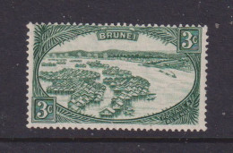 BRUNEI - 1947-51 Native Houses 3c Watermark Mult, Script CA Hinged Mint - Brunei (...-1984)