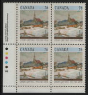 Canada 1989 MNH Sc 1258 76c Ste. Agnes Church Christmas LL Plate Block - Num. Planches & Inscriptions Marge