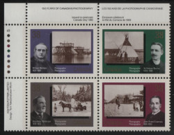 Canada 1989 MNH Sc 1240a 38c Photographers UL Plate Block - Números De Planchas & Inscripciones