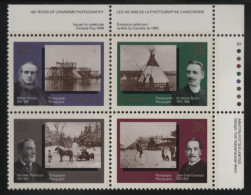 Canada 1989 MNH Sc 1240a 38c Photographers UR Plate Block - Números De Planchas & Inscripciones