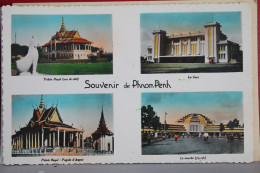 PHNOM  PENH         -    CARTE  MULTI  VUES  -      1963 - Cambodge