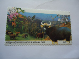 INDIA   USED    STAMPS  COW NATIONAL PARK - Koeien