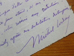 Michel CORDAY (1869-1937) Romancier. Admirateur ANATOLE FRANCE. Lys Rouge. AUTOGRAPHE - Schriftsteller