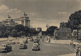 CARTOLINA  ROMA,LAZIO-VIA DELL'IMPERO-STORIA,MEMORIA,RELIGIONE,CULTURA,IMPERO ROMANO,BELLA ITALIA,VIAGGIATA 1958 - Trasporti