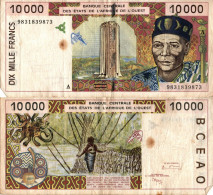 Ivory Coast / 10.000 Francs / 1998 / P-114A(g) / VF - Côte D'Ivoire