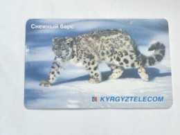 KYRGYZSTAN-(KG-KYR-0012A)-snow Panther1-(58)-(100units)-(002554047)-(tirage-15.000)-used Card+1card Prepiad Free - Kirghizistan