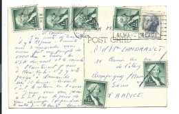 5 X 1c + 5c Postcard New York 1965 - Brieven En Documenten