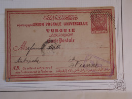 BW9 TURQUIE   BELLE  CARTE ENTIER  RR 1889 A WIEN AUTRICHE +EMPIRE OTTOMAN ++ + - Covers & Documents