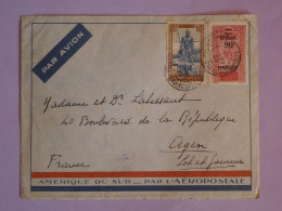 BW9 SOUDAN  BELLE  LETTRE  1938  ABAMAKO A AGEN FRANCE  ++AFF.INTERESSANT + - Lettres & Documents