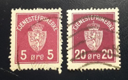 1926, 5 O & 20 O, Yv 1 & 4 - Dienstzegels