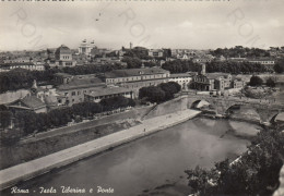 CARTOLINA  ROMA,LAZIO-ISOLA TIBERINA E PONTE-STORIA,MEMORIA,RELIGIONE,CULTURA,IMPERO ROMANO,BELLA ITALIA,NON VIAGGIATA - Ponts