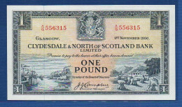 SCOTLAND - P.191a – 1 POUND 01.11.1956 UNC, S/n A/Q 556315 - 1 Pond