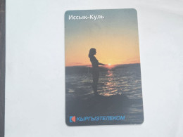 KYRGYZSTAN-(KG-KYR-0017B)-lake Lssyk-kul4-(52)-(50units)-(636501)-(TIRAGE-20.000)-used Card+1card Prepiad Free - Kirgizië