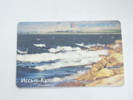 KYRGYZSTAN-(KG-KYR-0018B)-lake Lssyk-kul5-(66)-(50units)-(911507)-(TIRAGE-40.000)-used Card+1card Prepiad Free - Kirguistán