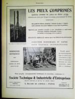 ►   Fondation Au Avec Pieux Comprimés Ets STIE Square Opéra PAris - Page Catalogue Technique 1928  (Env 22 X 30 Cm) - Tools