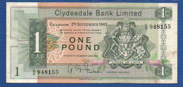 SCOTLAND - P.197 – 1 POUND 02.09.1963 AVF, S/n C/C 948155 - 1 Pond