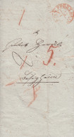 Baden Brief Roter K2 Pforzheim 13.1. (1838) Mit Inhalt - Covers & Documents
